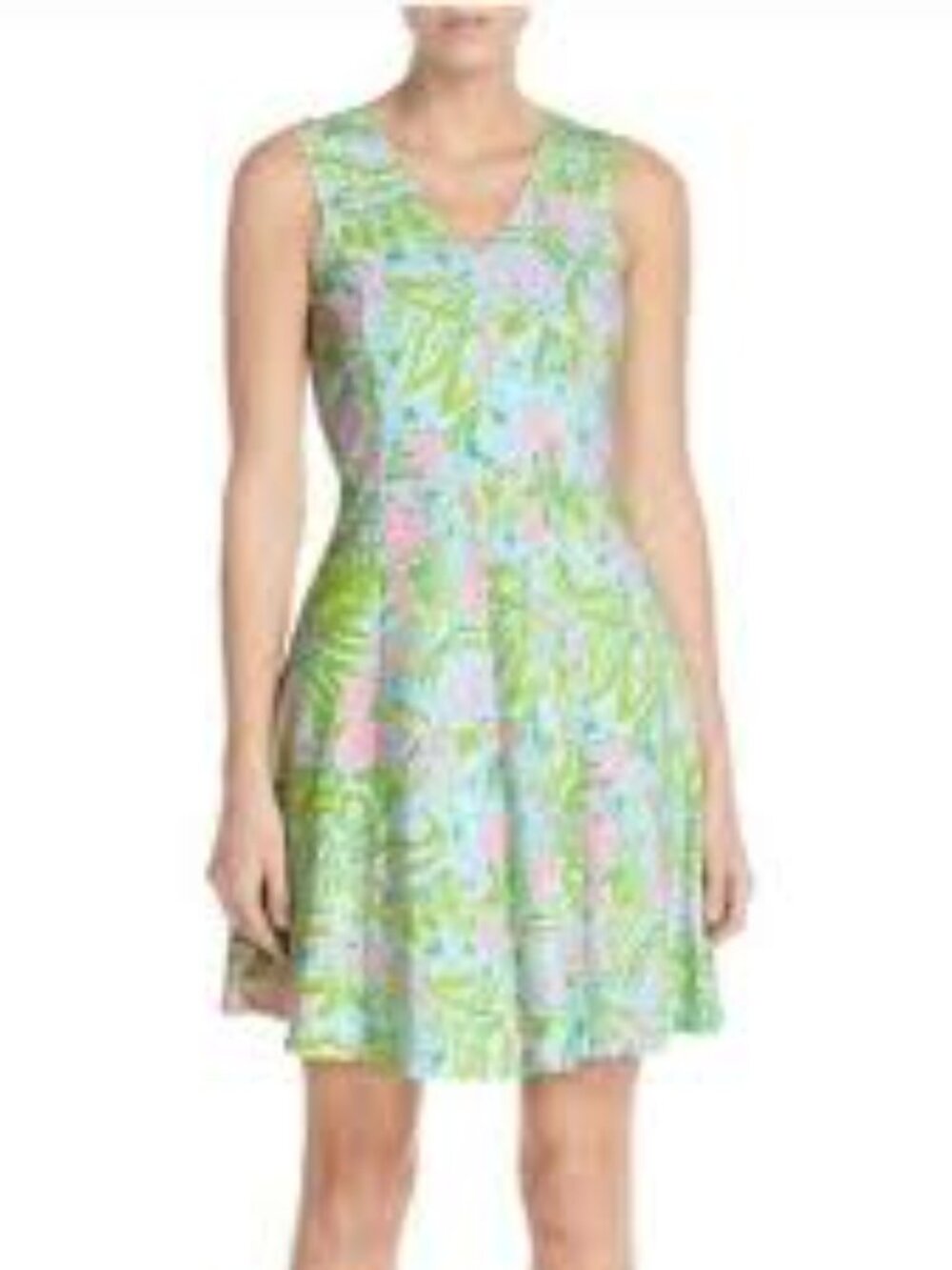 Lilly Pulitzer Dahlia Fit and Flare Dress in Coconut Jungle Size M